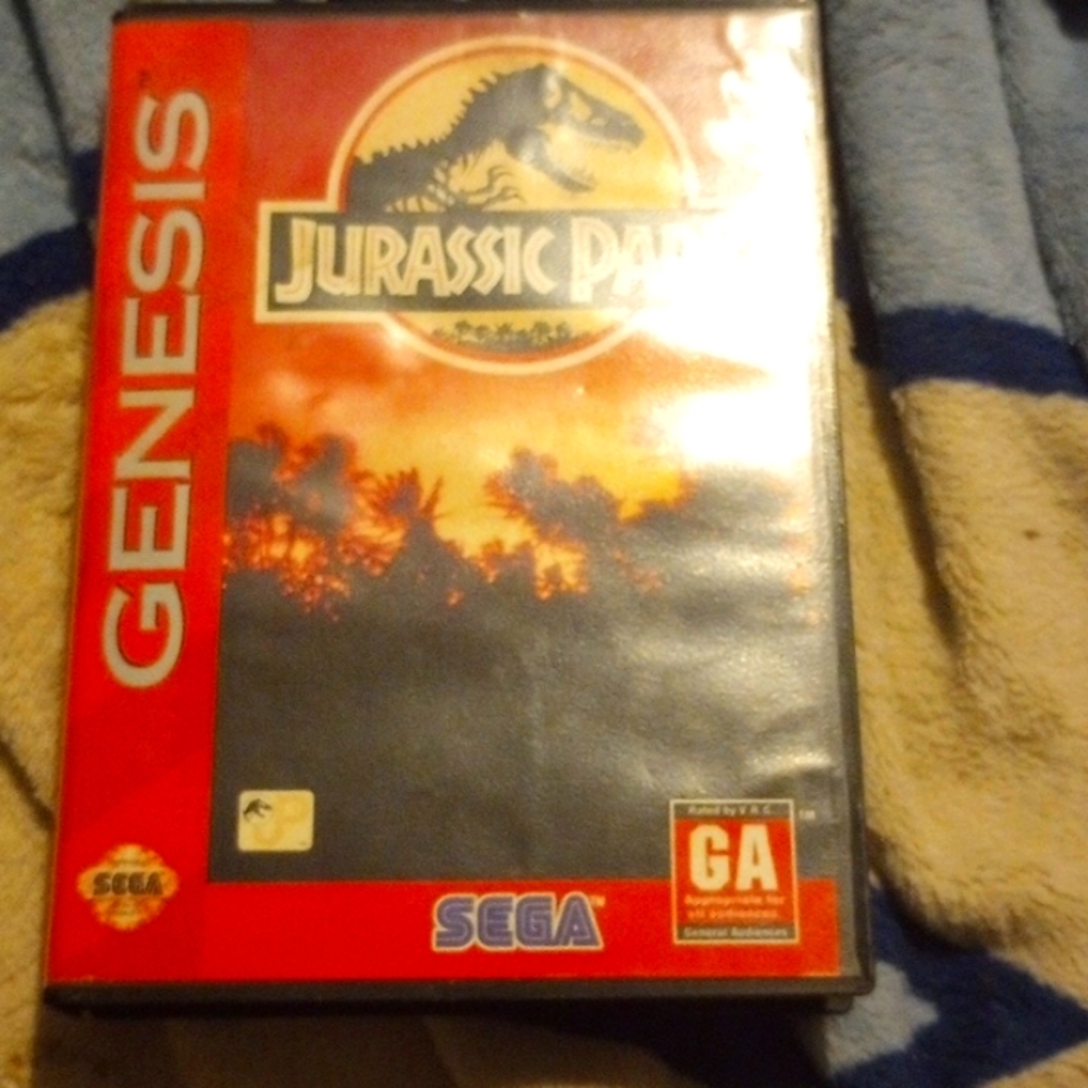 Vintage Sega Genesis Jurassic Park video game